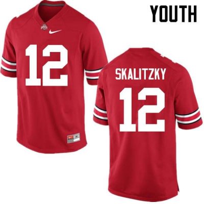Youth Ohio State Buckeyes #12 Brendan Skalitzky Red Nike NCAA College Football Jersey Designated BRL7644EL